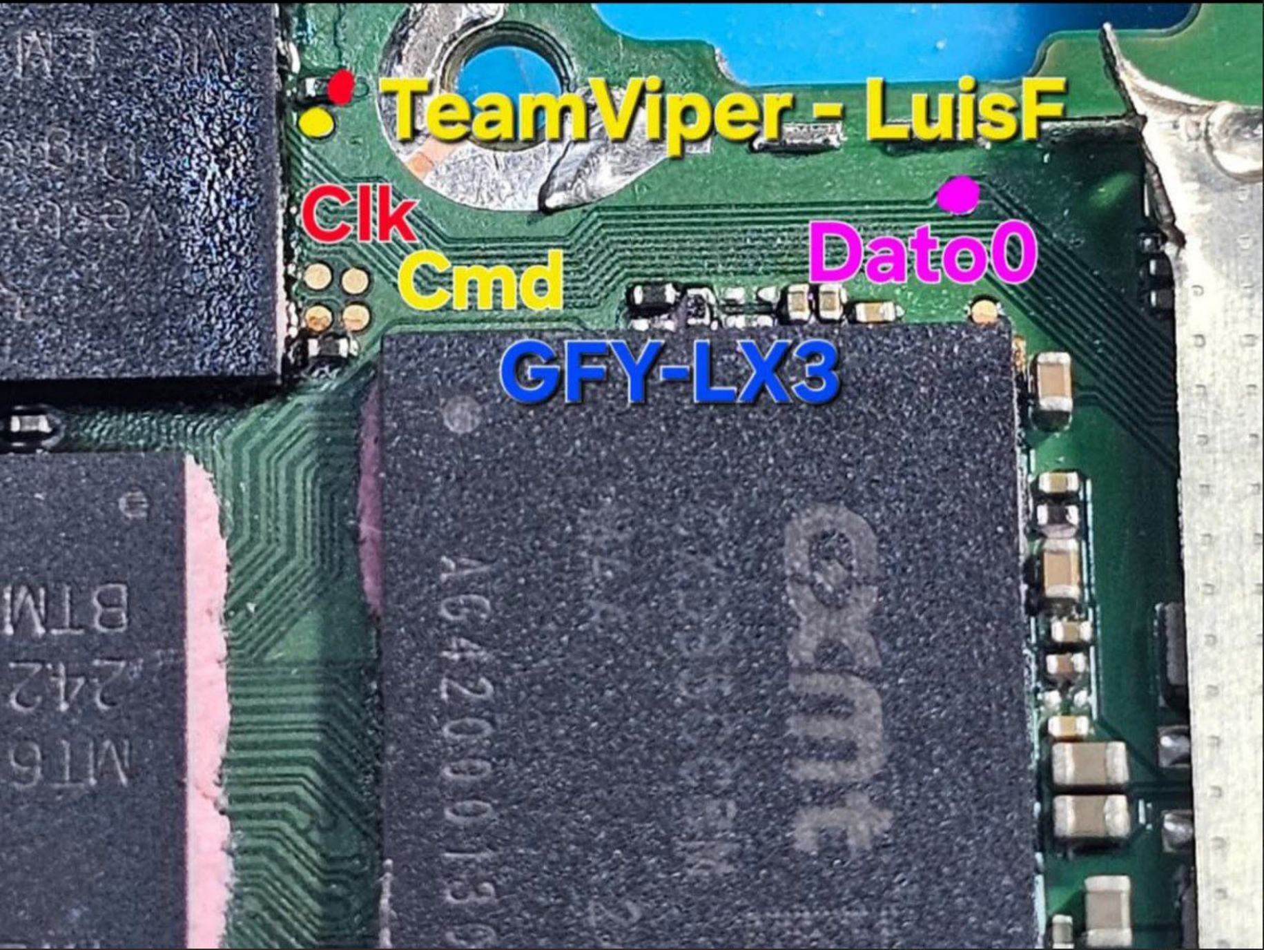 Pinout eMMC HONOR X5b GFY-LX3