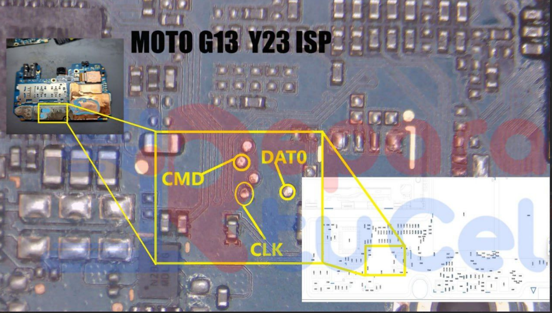 Motorola Moto G13 XT2331 – Pinout eMMC ISP