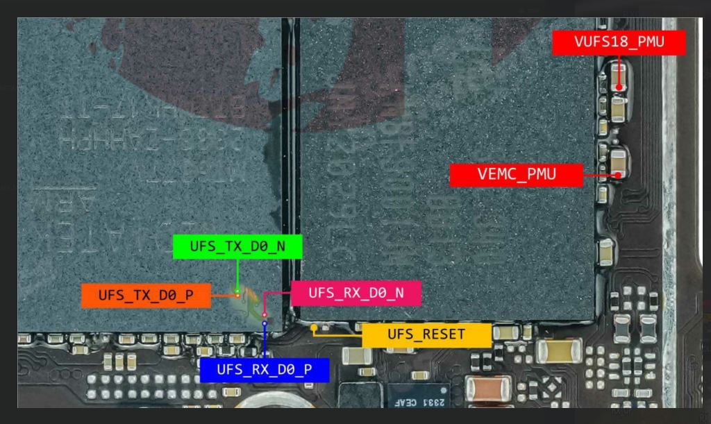 Pinout ISP UFS OPPO Reno 11 5G CPH2599