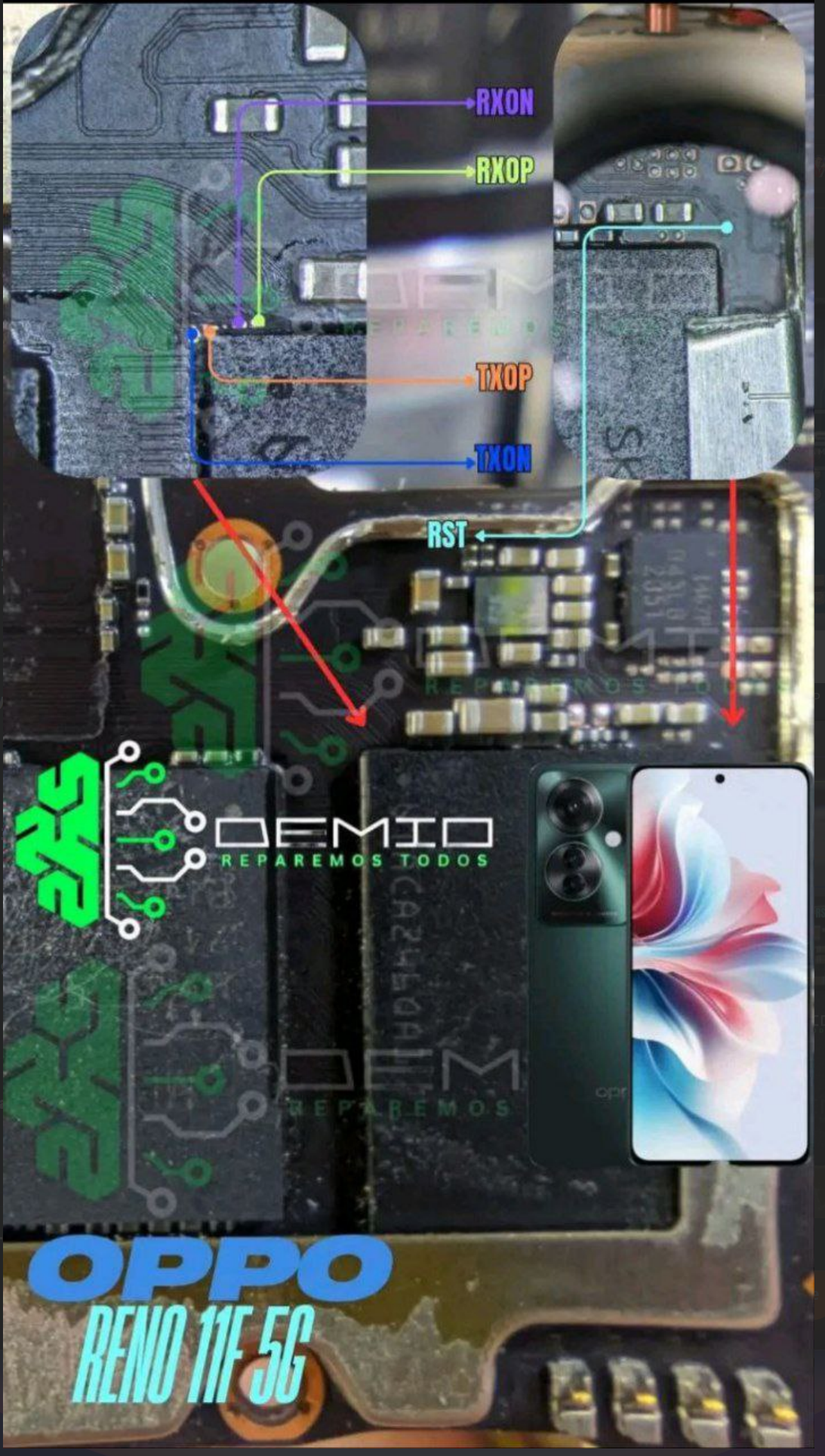 Pinout ISP UFS OPPO Reno11 F 5G CPH2603