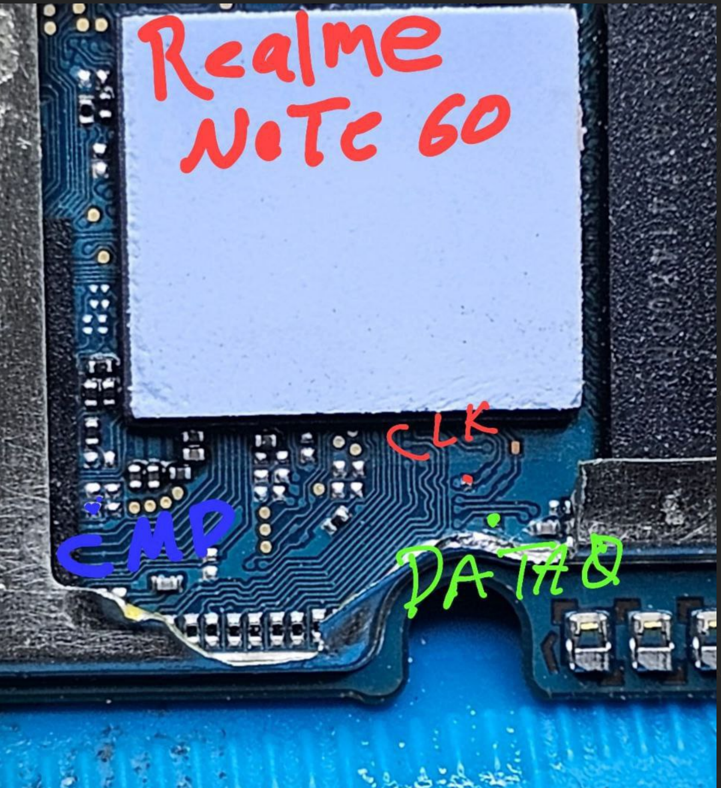 Realme Note 60 (RMX3933) – Pinout eMMC ISP