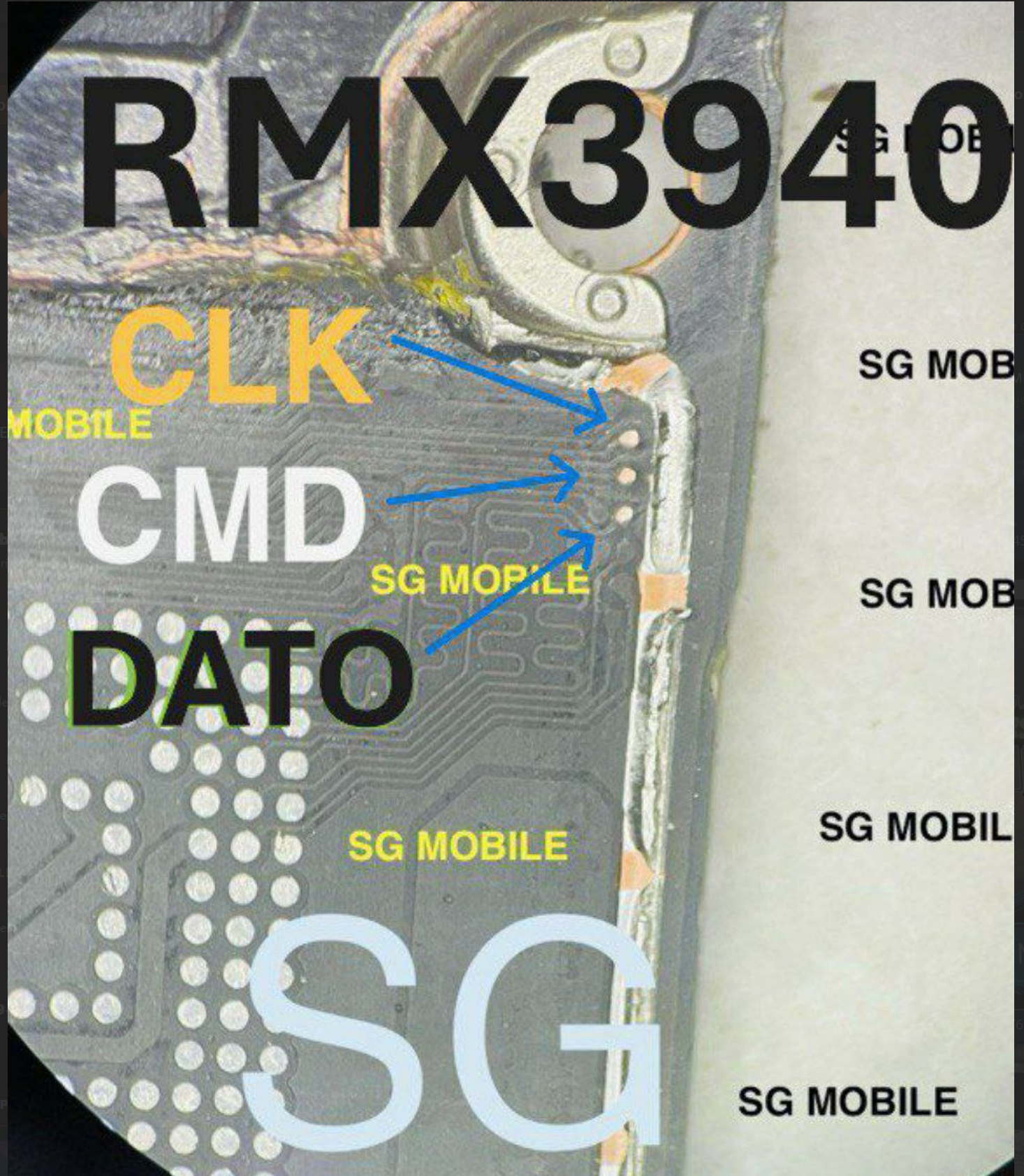 realme 14x 5G RMX3940 – Pinout eMMC ISP