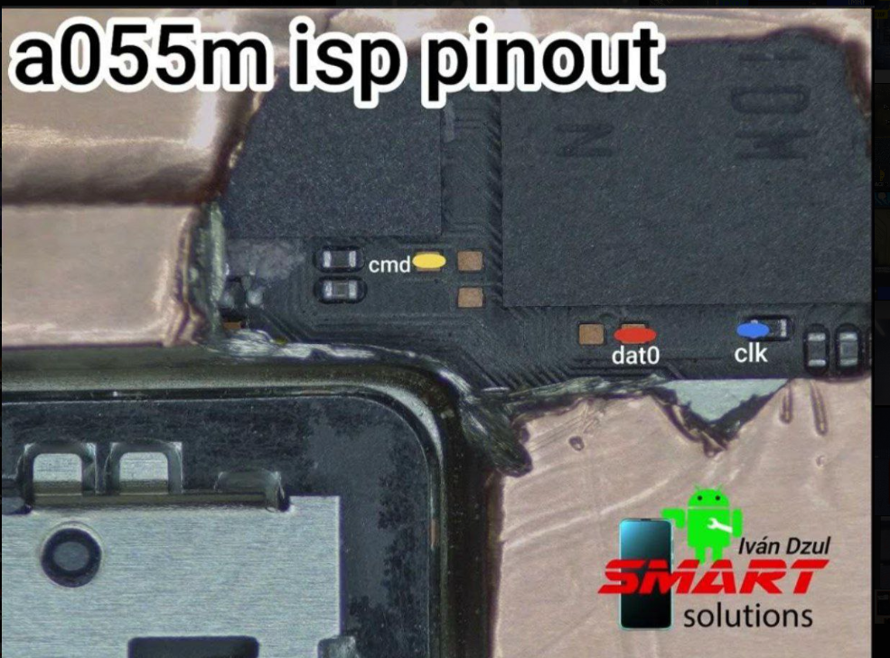 Pinout ISP eMMC Samsung Galaxy A05s SM-A055M
