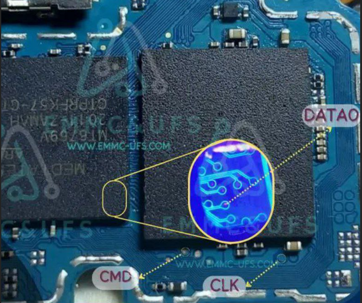 Samsung Galaxy A14 SM-A145P – Pinout eMMC ISP