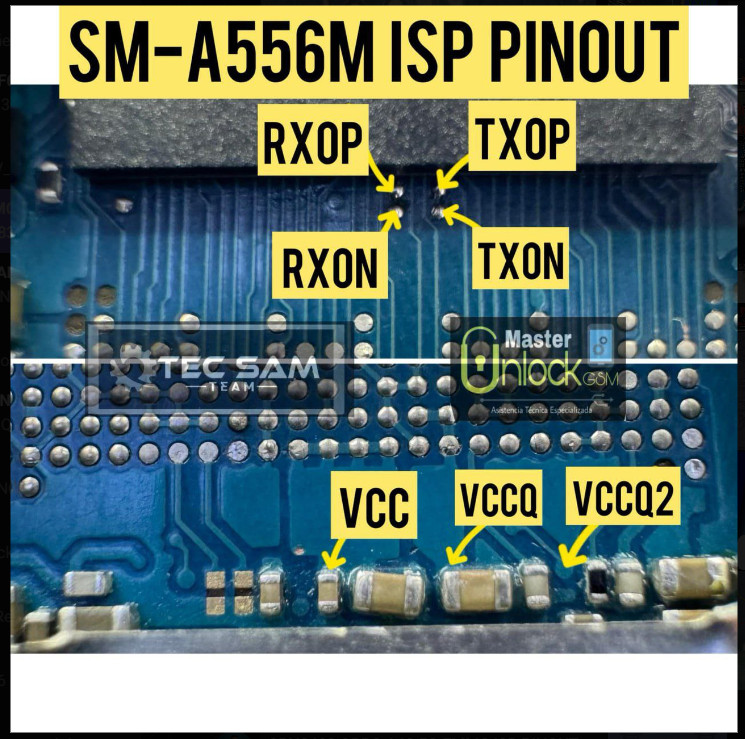 Pinout ISP UFS Samsung Galaxy A55 5G SM-A556M