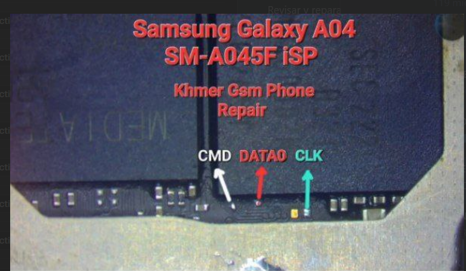 Pinout eMMC Galaxy A04 A045M F