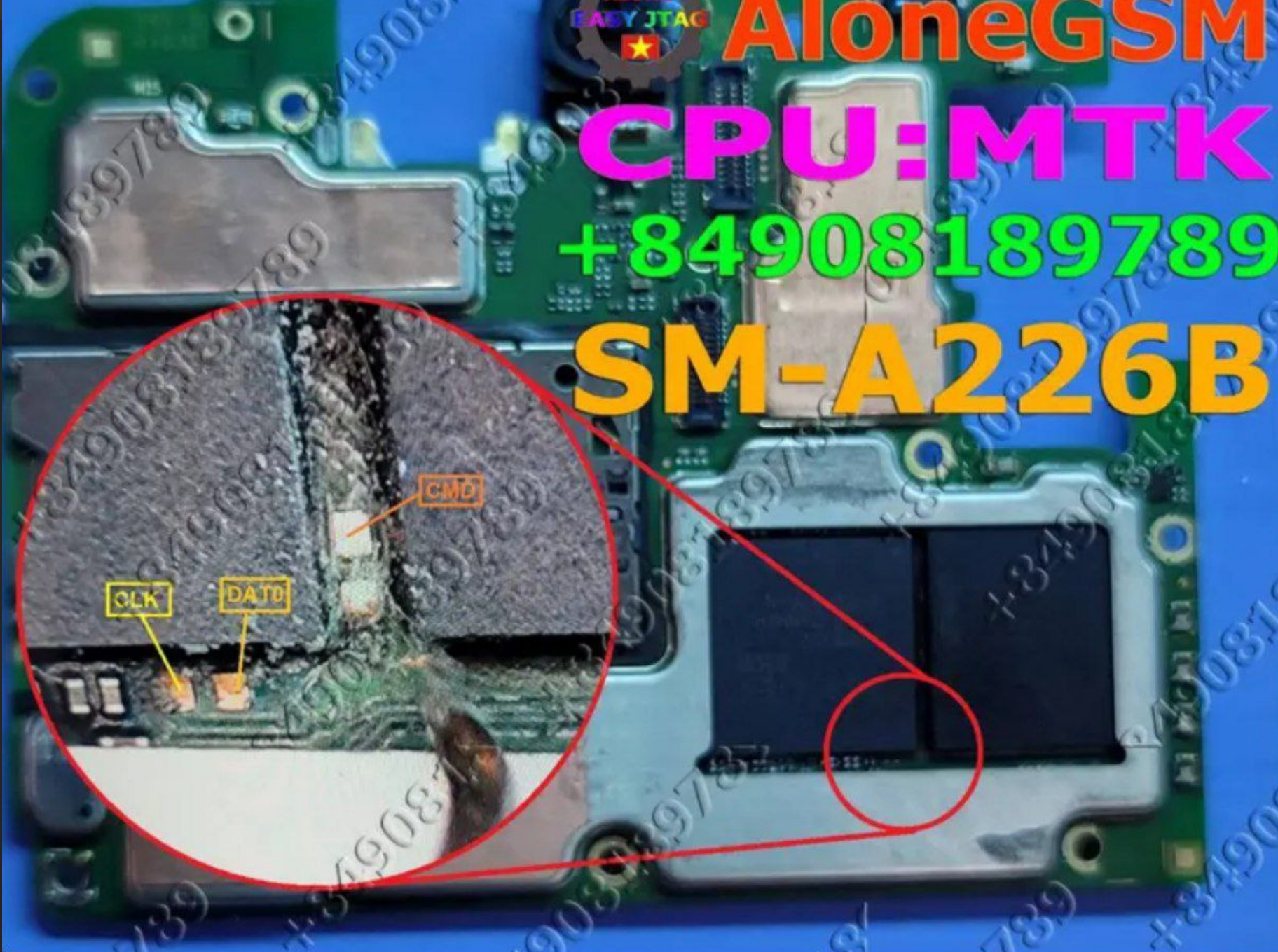 Samsung Galaxy A22 5G SM-A226B – eMMC ISP Pinout