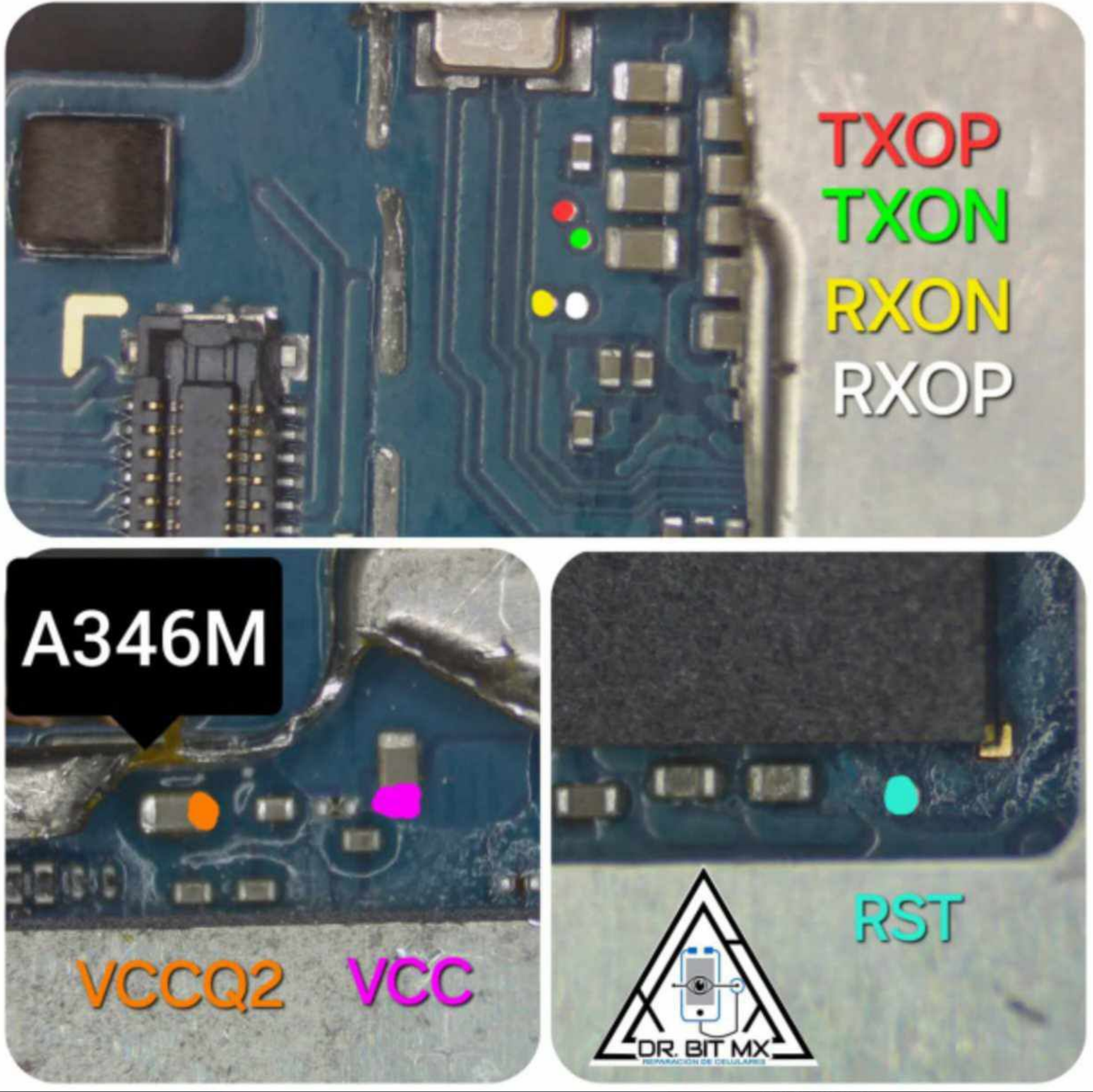 Pinout UFS ISP Samsung Galaxy A34 SM-A346M