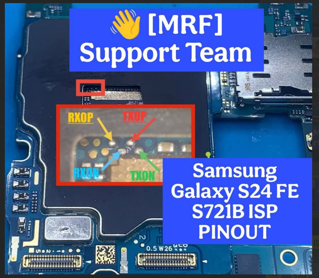 Pinout ISP UFS Samsung Galaxy S24 FE SM-S721B
