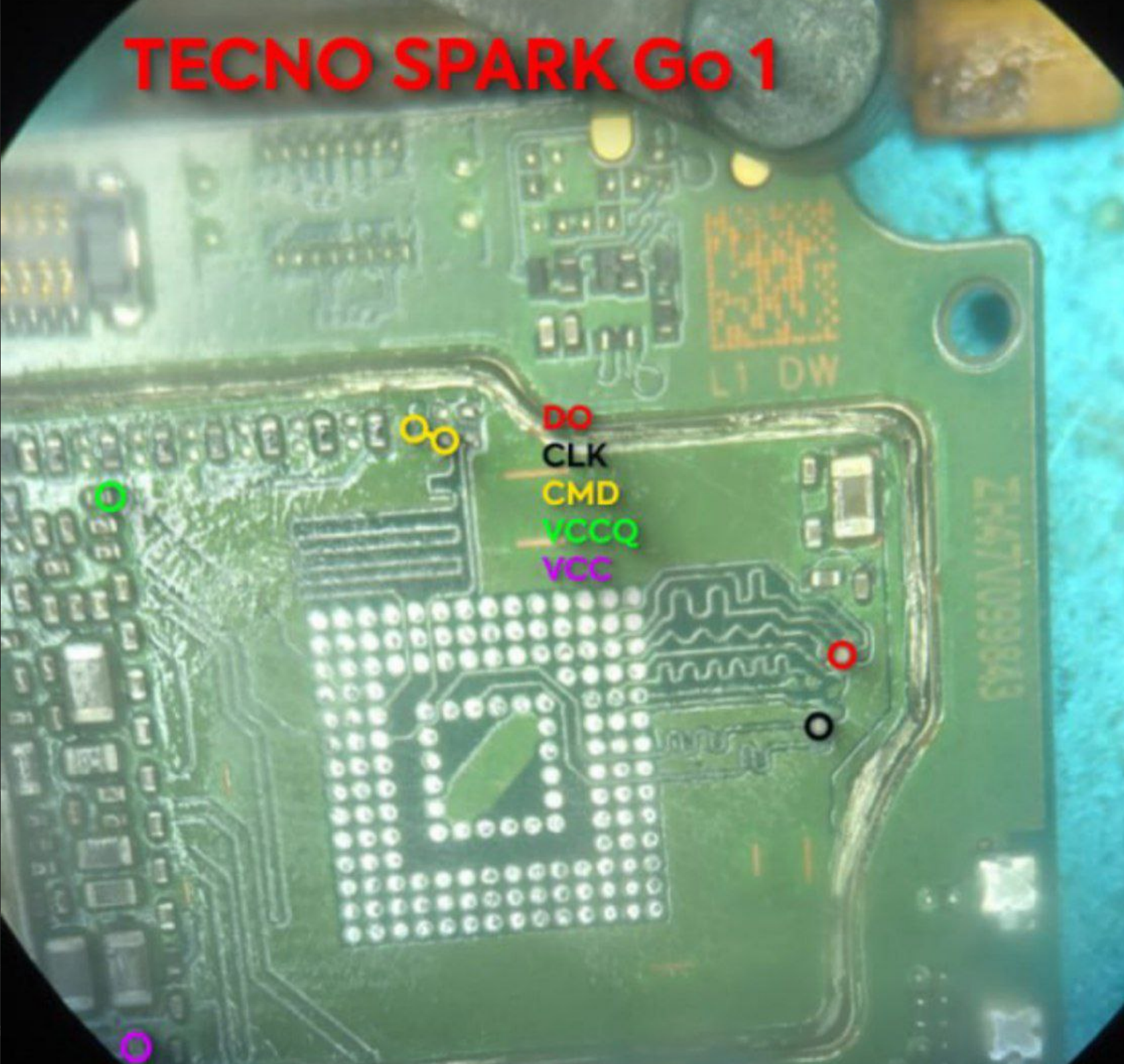 TECNO Spark Go 1 KL4 – Pinout eMMC ISP