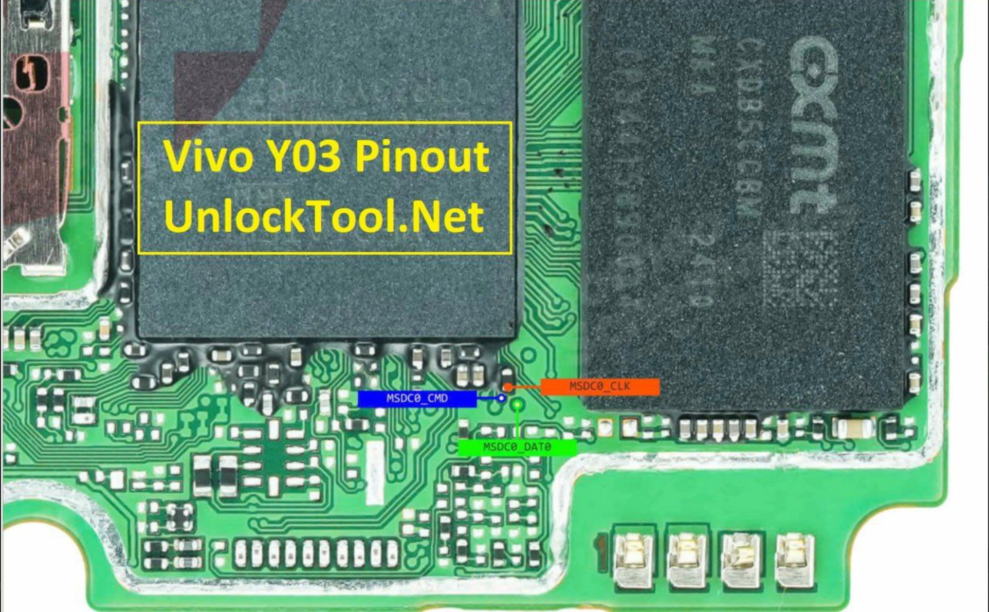 Pinout eMMC vivo Y03 Y18