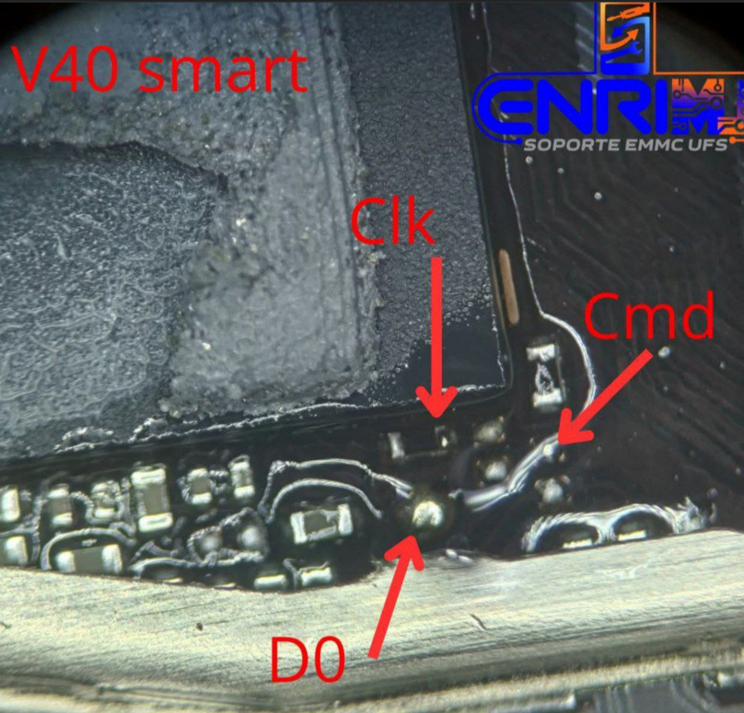 Pinout eMMC ZTE V40 Smart
